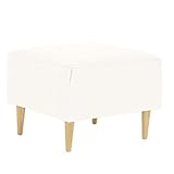 arne オットマン 足置き スツール 椅子 チェア 足置き台 フットレスト おしゃれ 日本製 高さ40cm ナチュラル脚 クレンズ生地 ホワイト