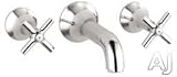 Hansgrohe 37146821 Axor Terrano壁掛け式Widespread蛇口セットwith Cross Ha