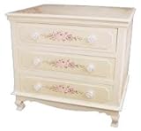 バラ家具 チェスト ♪3段チェスト♪ アンティーク調 姫系 ロマンチック トールペイント ローズ 薔薇