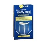 海外直送品Sunmark Bath Shower Safety Stool With Adjustable Height Small, 1 each by Sunmark