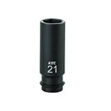 京都機械工具(KTC) インパクトレンチ ソケット 6角 BP4L22TP 対辺寸法:22×差込角:12.7×全長:80mm