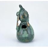 竹中銅器　95-11　合金製花瓶　六瓢花器　青銅色
