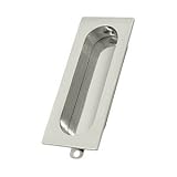 ポリッシュニッケルアクセサリーFlush Pulls、ソリッド真鍮、長方形3 1 / 8 " x 1 5 / 16 "