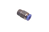 「ノーブランド品」エア作動継手フィッティング3/16" OD チューブ x 1/8" オス NPT スレッド エア作動 ストレートカプラ(25個入）