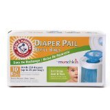 Baby / Child Munchkin Arm and Hammer Diaper Pail Refill Bags, - Just Snap, Seal And Toss No Cutting 