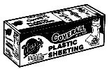 poly-coverプラスチックシート – 4 Mil 12 x 100黒ポリカバー