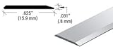 CRL Polished Aluminum 5 / 8 "フラット面ミラーエッジモールディング – 12 ftロング