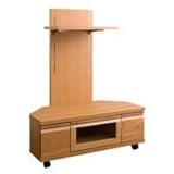 バックパネル付きコーナーTVボード (ナチュラル) TE-0020