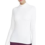 [YoniStar] ゴルフインナー レディース uv 冷感 長袖 ストレッチ 吸汗速乾 ハイネック スポーツ 日焼け止め アウトドア(L ホワイト)