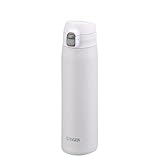 【パッキン一体型・食洗機対応】 タイガー魔法瓶(TIGER) 水筒 750ml ワンプッシュ ステンレスボトル 保冷 保温 軽量 飲みやすい設計 洗いやすい BPAフリー ホワイト MTR-W075WA