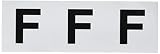 TRUSCO(トラスコ) アルファベットステッカー 50×50 「F」 白 3枚入 TSN-50-F