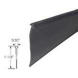 ブラック1 – 1 / 8 "半円形タイプシャワードア下部シールとスイープ – 36 in long