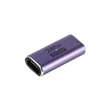 WYMECT usb c 変換アダプタ usb4.0 cタイプ 変換プラグ タイプc l 変換 40Gbps高速転送 PD240W 5A急速充電 8K@60Hz映像出力 type-c l字 Thunderbolt 3 Mac Book Pro Switch NexusなどのType C機器に対応 (240Wメスメス一番1個)