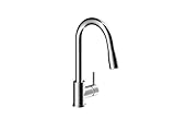 Isenberg 100.1409BN Serie 100 Pull Out/Pull Down Kitchen Faucet with Deck Plate, Brushed Nickel [並行輸