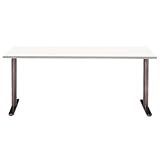 プラス Garage fantoni GT パソコンデスク 幅180 奥行80 高さ72cm 耐荷重80kg 天板/白 ダークシルバー脚 GT-188H 436216