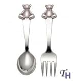 Reed & Barton 2612 Gingham Bear 2 Pieces Flatware Set, by Reed & Barton