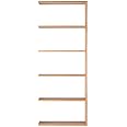 無印良品 スタッキングシェルフ・ワイド・追加5段・オーク材 幅79.5×奥行28.5×高さ200cm 37263260