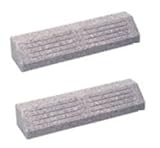 駐車場の本石自然石仕様車止め（カーストッパー） 幅600mm高110mm　パールピンク　SPDX-PI 2個セット