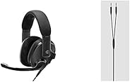 EPOS ゲーミングヘッドセット 有線 密閉型 ノイズキャンセリング マイク付き H3 ブラック + EPOS H3用PCケーブル GSA 30