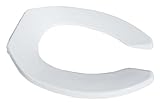 LDR 050 4015WT Elongated Open Front Plastic Toilet Seat, White by LDR Industries