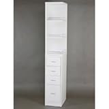 sunneed 収納庫 リリススリム 左右使い可能 30cm幅 180cm高 ホワイト色 L&amp;R-30WH