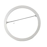 KUKU工房 リングブローチピン サークルブローチピン ハンドメイド材料 (45mm, シルバー)