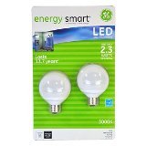 エネルギースマートLEDグローブg25ライト電球2 - Pack