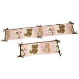 Little Bedding by NoJo Dreamland Teddy Crib Bumper, Girl by NoJo [並行輸入品]