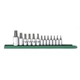 KD Tools KDT80723 13 Piece 1/4, 3/8 and 1/2 Drive Torx Press Fit Bit Socket Set by GearWrench
