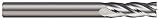 Micro 100 GEM-250-4 4 Flute 30 Helix End Mill, 1/4 Cutter Diameter, 1/4 Shank Diameter, 2.5 Overall Length, 3/4 Flute Length, Solid Carbide Tool by Micro 100