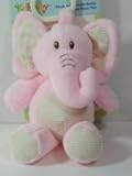 Kellybaby Plush Pink Elephant with Rattle Clip-on Pram Toy [並行輸入品]