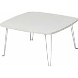 カラーテーブル/折りたたみテーブル 角60 正方形(幅60cm×奥行60cm) WH ホワイト(白)