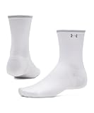 [アンダーアーマー] UA VELOCITI CREW SOCKS 6009334(100) ホワイト ホワイト リフレクティブ M