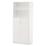 ハイシェルフ 可動棚 部分扉付き RFHS-JHFD ホワイト