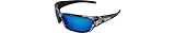 Global Glove Maki Universal Safety Glasses Blue Mirror Lens - Silver Frame - 99.9% UV Protection - A