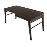 折りたたみテーブル(パソコンデスク/ローテーブル) mite 木製 幅80cm ダークブラウン 【完成品】