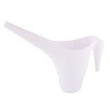 uxcell プラスチック 長さ 注ぎ口 フラワー 植物 庭園 水撒き 水差し ホワイト 1.4L