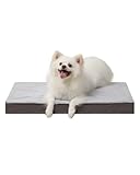 KSIIA 犬 ベッド 高反発 両面使用 ペットベッド 洗える 犬用ベッド 体圧分散 犬 クッション 防水 犬のベッド オックスフォード 取り外せるカバー 清掃しやすい 通気性いい オールシーズン 夏 冬 高齢犬 小型犬 中型犬 M 73×45×7 cm ライトグレー