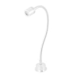 1W 24V白色LEDシリンダーヘッド柔軟なグースネックスポットライトランプ