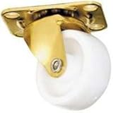 Mintcraft JC-B04-3L 1-1/4-Inch Caster with White Wheels, Bright Brass by Mintcraft
