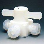 フロンケミカル 三方バルブ圧入型 12φ NR0004-04 (734-4074) 《チューブ継手》