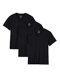 [ヘインズ] 半袖シャツ Global Value Line Tops 3P リングスパンコットン VネックTシャツ HM1EU703 メンズ ブラック M