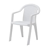 タカショー ガーデンチェアー Ｍｏｎｅ ガーデンチェアー ホワイト ホワイト 屋外 休憩 庭 ポリプロピレン MPF-04CW