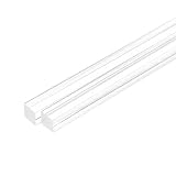 uxcell 2個 アクリル角棒 10mm x 300mm アクリル棒 クリア PMMAバー押出し アクリルプラスチックスティック ソリッド DIYクラフト照明園芸 デコレーション