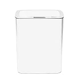 自動ゴミ箱 センサー式ゴミ箱 非接触式 15Ｌ容量 スマート ゴミ箱 充電式 静音タイプ 自動開閉ダストボックス ふた付き ゴミ箱 おしゃれ 匂いが漏れない 消臭家庭用ごみ箱 (White)