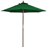 木製ガーデンパラソル　210cm　グリーン色