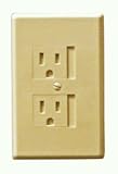 Self-closing Outlet Covers (Standard (1 Screw), Beige) by Safety Innovations