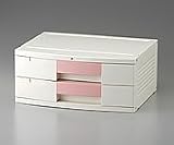 0-5347-06　トレイＢＯＸ（鍵付）３０４Ｈ　Ａ３用ピンク　４７０×３６０×２０５ｍｍ '3673