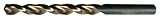Cle-Line C18438 Heavy Duty Parabolic Jobber Length Drill High Speed Steel Black and Gold Finish Stra