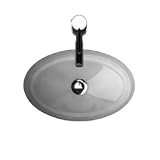 Porcher 12090-00.059 Marquee Petite Oval Under Counter Lavatory with Overflow, Matte Black by Porche